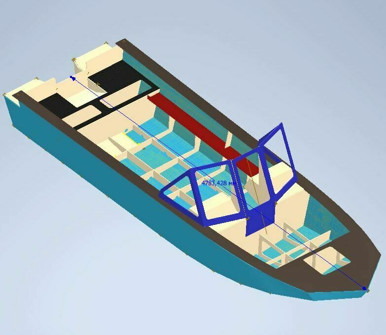 Проект лодки из  ПНД с тонелем