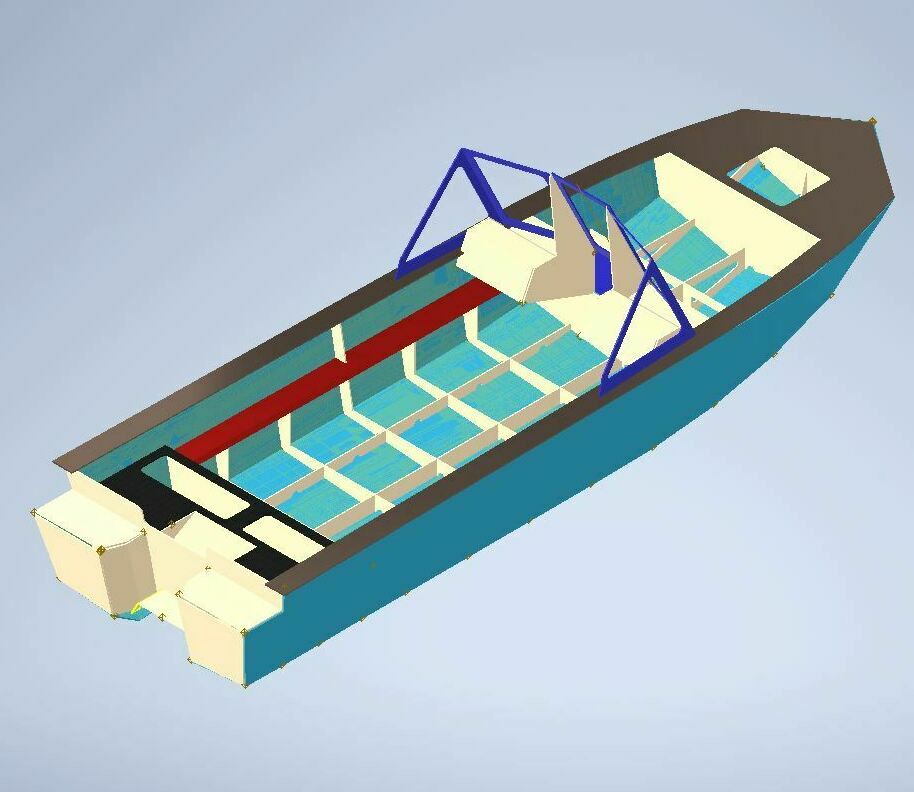 Проект лодки из  ПНД с тонелем