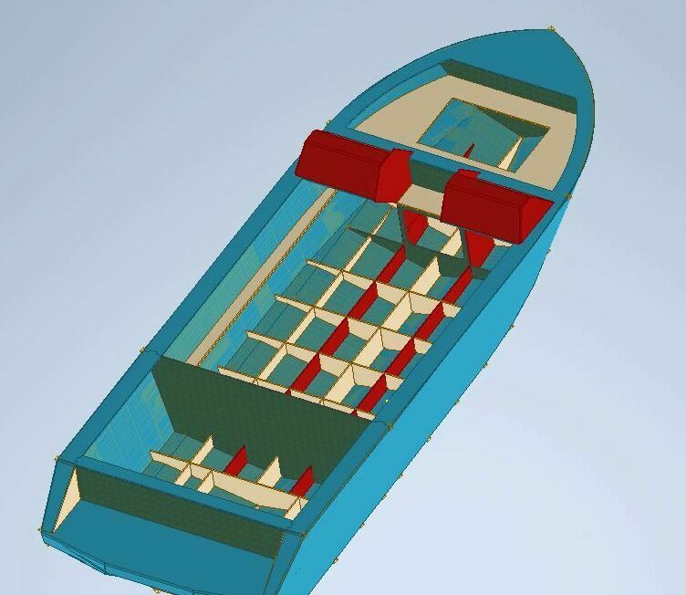 Проект лодки водомет из  ПНД 
